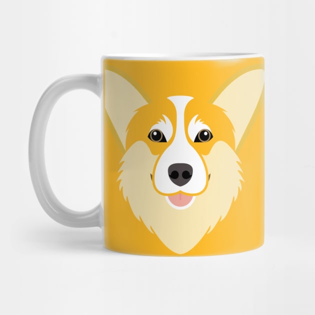 Welsh Corgi dog face by ShirtBricks